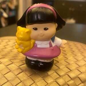 Fisher price little people Sonia Lee with yellow kitten